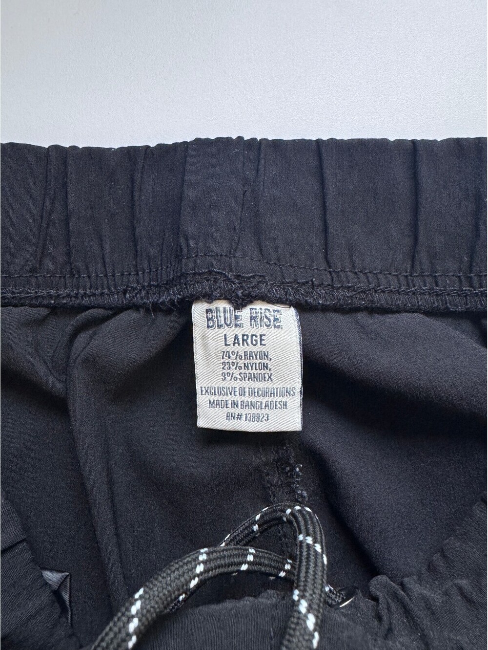 Blue Rise Cargo Joggers Unisex L Black Gorpcore Techwear Hiking Outdoor Pants - Picture 6 of 9